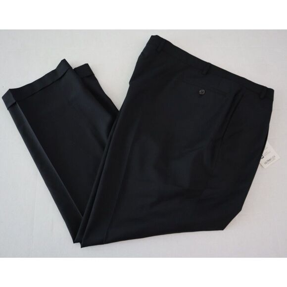 Lauren Ralph Lauren Men's Sz 48x30 Black UltraFlex Wool Blend Dress Pants - Picture 6 of 7